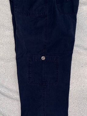 Maurices Cropped Cargo Pants Blue Utility Pocket Casual Cotton